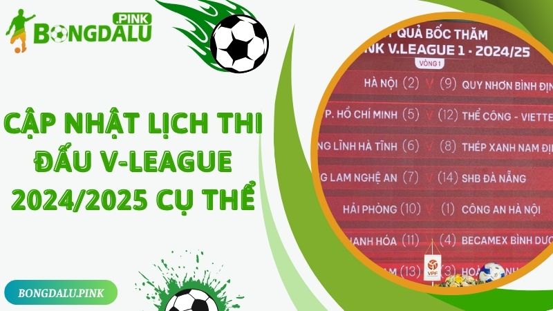 Tin tức mới về lịch thi đấu V-League 2024/2025 cụ thể